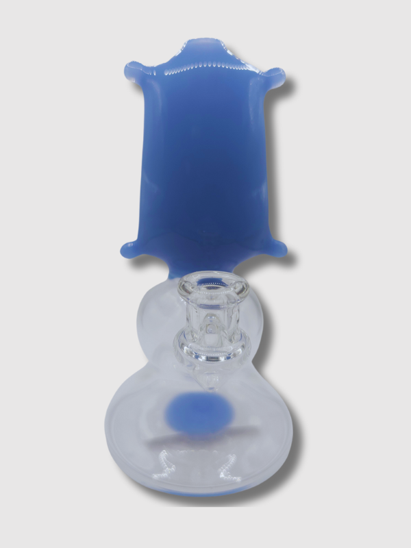 Roysco Glass Blue Single Stack Pillow Rosin Dab Rig