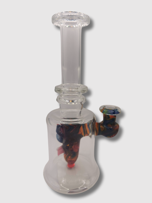 Fisk Glass Rainbow Acid Monster Mini Tube Rosin Dab Rig