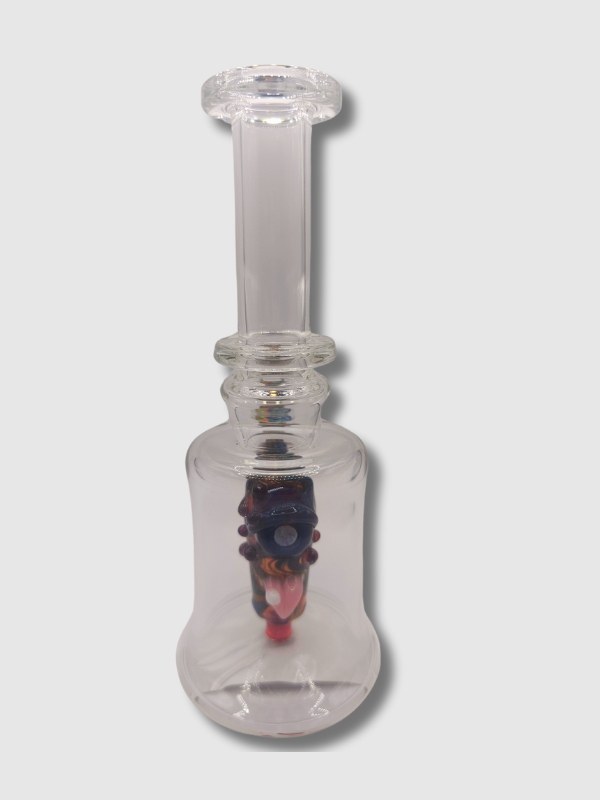 Fisk Glass Rainbow Acid Monster Mini Tube Rosin Dab Rig