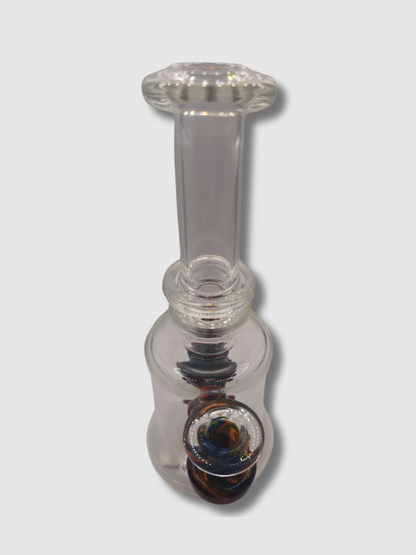 Fisk Glass Rainbow Acid Monster Mini Tube Rosin Dab Rig